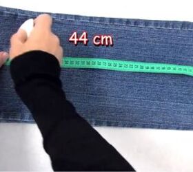 how to make a purse out of jeans in 4 super cute and easy ways, Measuring the jeans