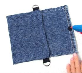 how to make a purse out of jeans in 4 super cute and easy ways, Attaching clasp
