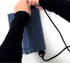 how to make a purse out of jeans in 4 super cute and easy ways, Attaching handle