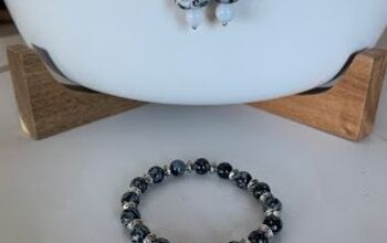Jewelry Making: Glass, Opalite, and Obsidian Bracelet and Earrings