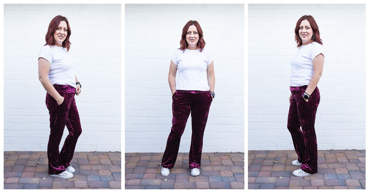 Bootcut Velvet Raspberry DIY Bootcut Velvet Pants | Upstyle
