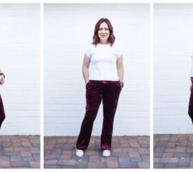 1050~Belt Loops Velvet Bootcut Pants main image 1