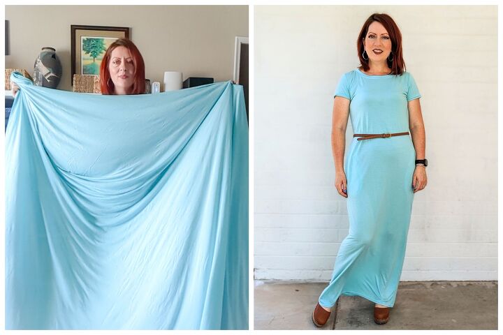 bed sheet maxi dress Thrifted Bedsheet Summer Dress