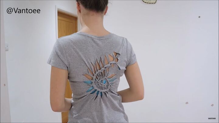 how to create an awesome diy fossil t shirt, Completed DIY fossil t shirt