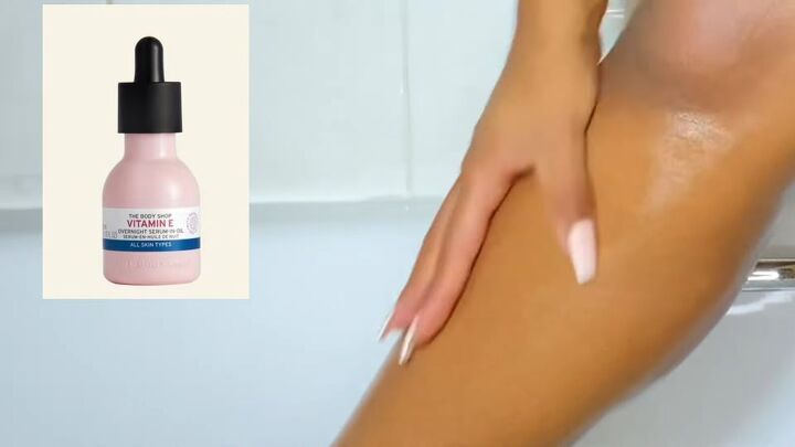 how to get rid of strawberry legs quick and easily, Applying vitamin E oil