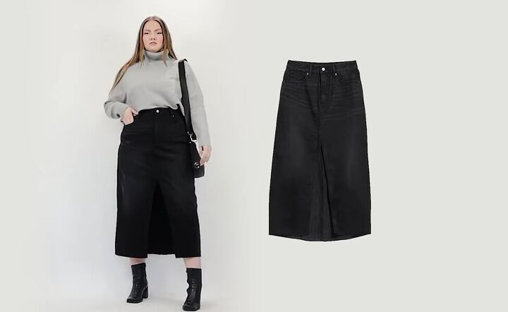 22 sleek capsule wardrobe outfit ideas for fall, Basic black skirt