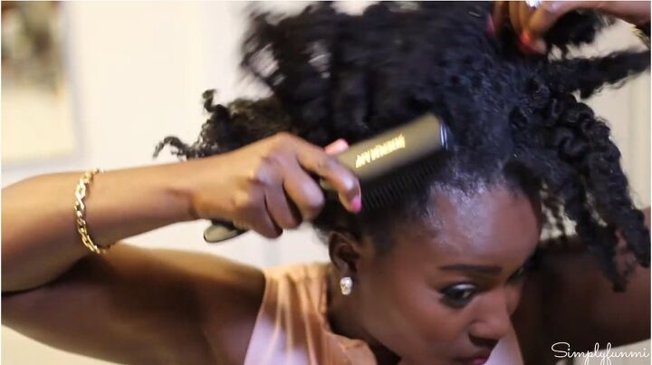 how to style your hair into a sleek bun, Brushing hair