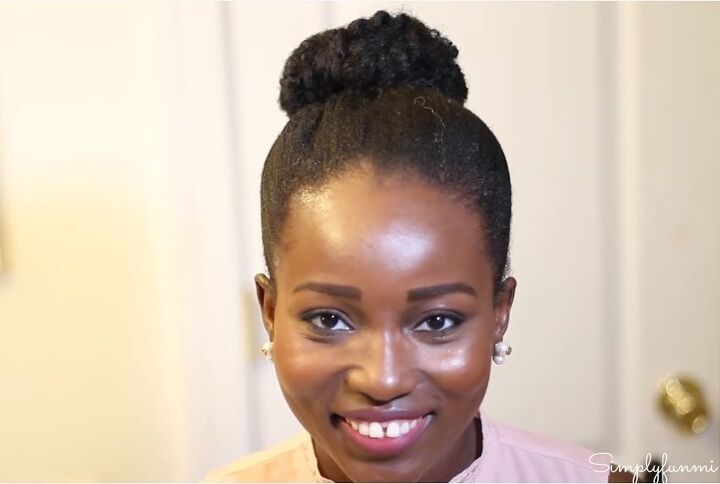 how to style your hair into a sleek bun, Finished bun hairstyle