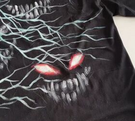 how to diy last minute halloween t shirts, Painting the monsters