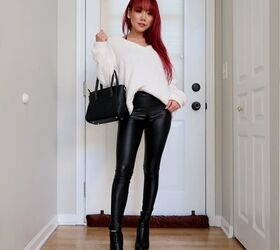 how to style leather leggings in 10 trendy ways, How to style leather leggings tight loose