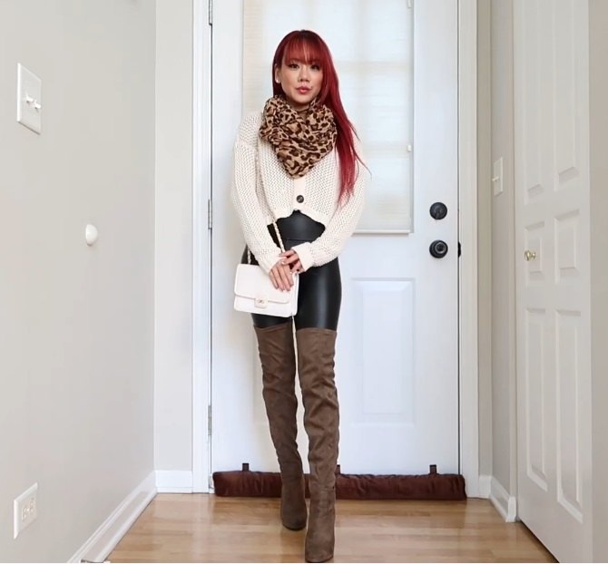 how to style leather leggings in 10 trendy ways, How to style leather leggings Brown black