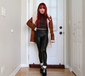 how to style leather leggings in 10 trendy ways, How to style leather leggings Wooly textures