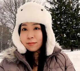 how to diy a cozy winter trapper hat, Completed DIY winter hat