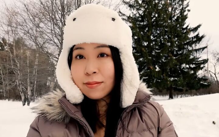 how to diy a cozy winter trapper hat, Completed DIY winter hat