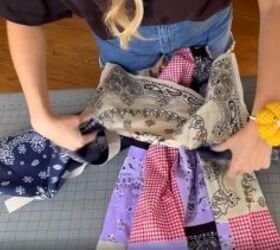 how to diy a super cute bandana dress, Attaching the bodice to the skirt