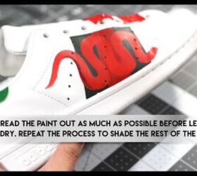 how to diy dupe gucci snake sneakers, Adding shading