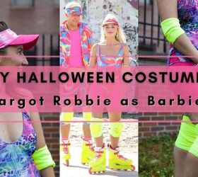 how to make a diy barbie halloween costume inspired by margot robbie, DIY Margot Robbie Barbie costume