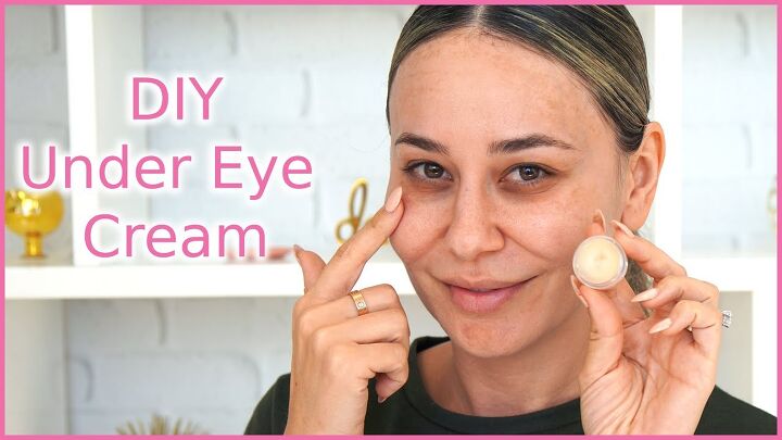 easy diy under eye cream recipe, Applying the DIY under eye cream