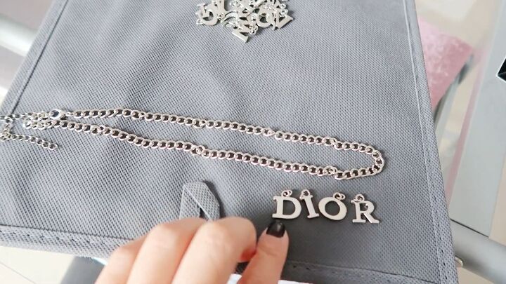 how to diy 3 cute designer dupe necklaces, D I O R letter charms