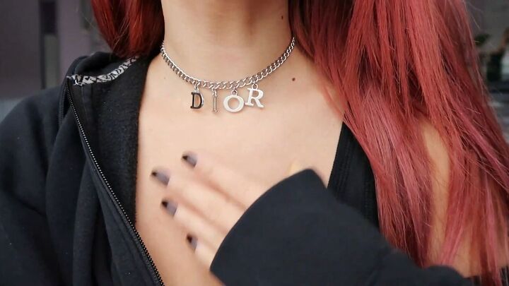 how to diy 3 cute designer dupe necklaces, Finished Dior necklace dupe