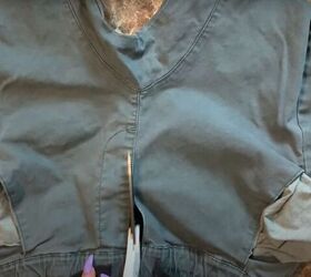 easy upcycle tutorial old pants to stylish diy jacket, Cutting pants