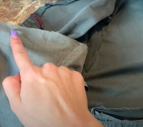 easy upcycle tutorial old pants to stylish diy jacket, Closing the pockets