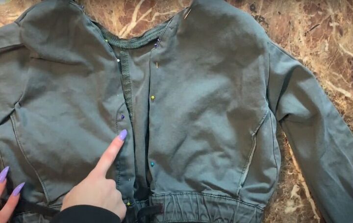 easy upcycle tutorial old pants to stylish diy jacket, Finishing the edges
