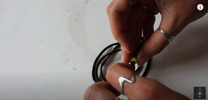 diy crystal jewelry tutorial make a gorgeous crystal ring bracelet, Adding bead to bracelet