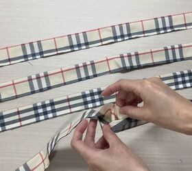how to diy a beautiful tartan wrap dress, Sewn up strap