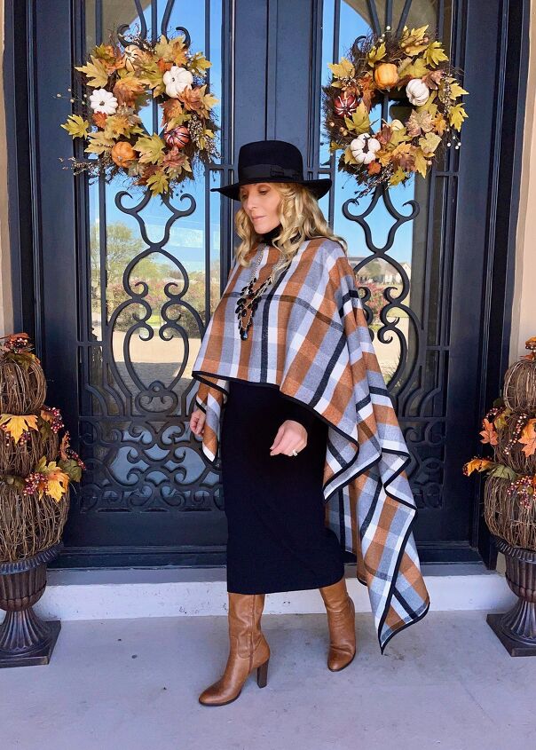 you can make this easy cropped fall poncho today