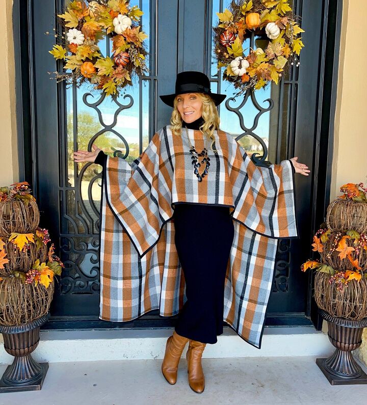 you can make this easy cropped fall poncho today