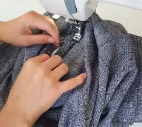 how to sew a cozy cape cardigan, Neatening the seams
