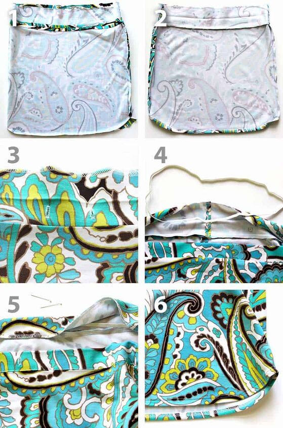 easy diy drawstring skirt pattern, Step by step pictures to make a drawstring skirt