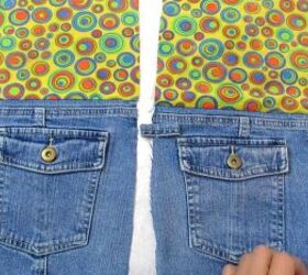 how to diy a cute crossbody jean bag, Creating and attaching straps loops