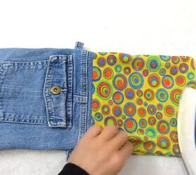 how to diy a cute crossbody jean bag, Ironing DIY jean bag