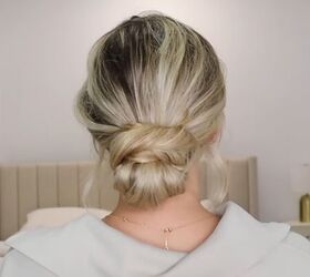 4 cute and easy 60 second hairstyles, Hairstyle 1 Low bun