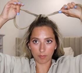 4 cute and easy 60 second hairstyles, Hairstyle 4 Half up hairstyle