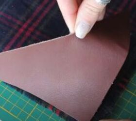 christmas gift idea 2 cute and cozy diy scarves, Gluing on faux leather