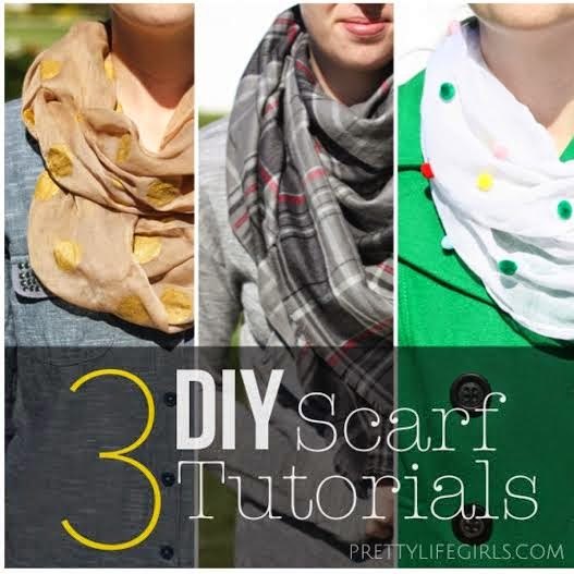 3 diy scarf tutorials