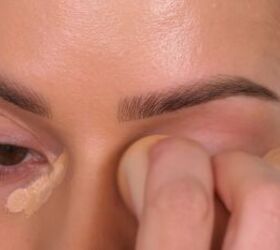 easy undereye makeup tutorial how to stop concealer from creasing, Apply concealer