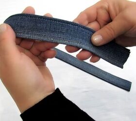 how to diy 2 denim bags from old jeans, Denim strap