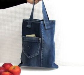 how to diy 2 denim bags from old jeans, Completed DIY denim bag