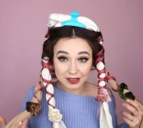 super easy heatless sock curls tutorial with amazing results, Socks in hair