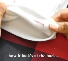 quick and easy tutorial on how to shorten a t shirt, Sewing t shirt