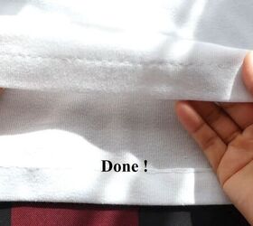 quick and easy tutorial on how to shorten a t shirt, How to shorten a t shirt
