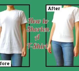 quick and easy tutorial on how to shorten a t shirt, How to shorten a t shirt