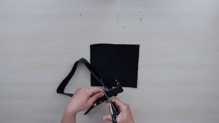 how to diy a unique belt bag, Constructing the base