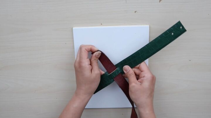 how to diy a unique belt bag, Combing belt pieces