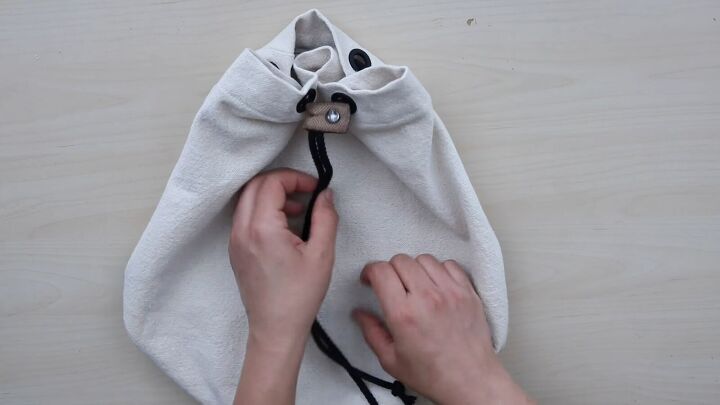 how to diy a unique belt bag, Making drawstring insert
