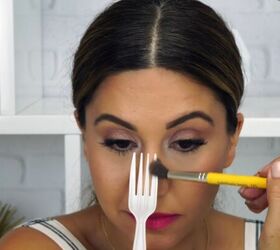 7 easy hair and beauty hacks with seriously impressive results, Contour your nose with a fork